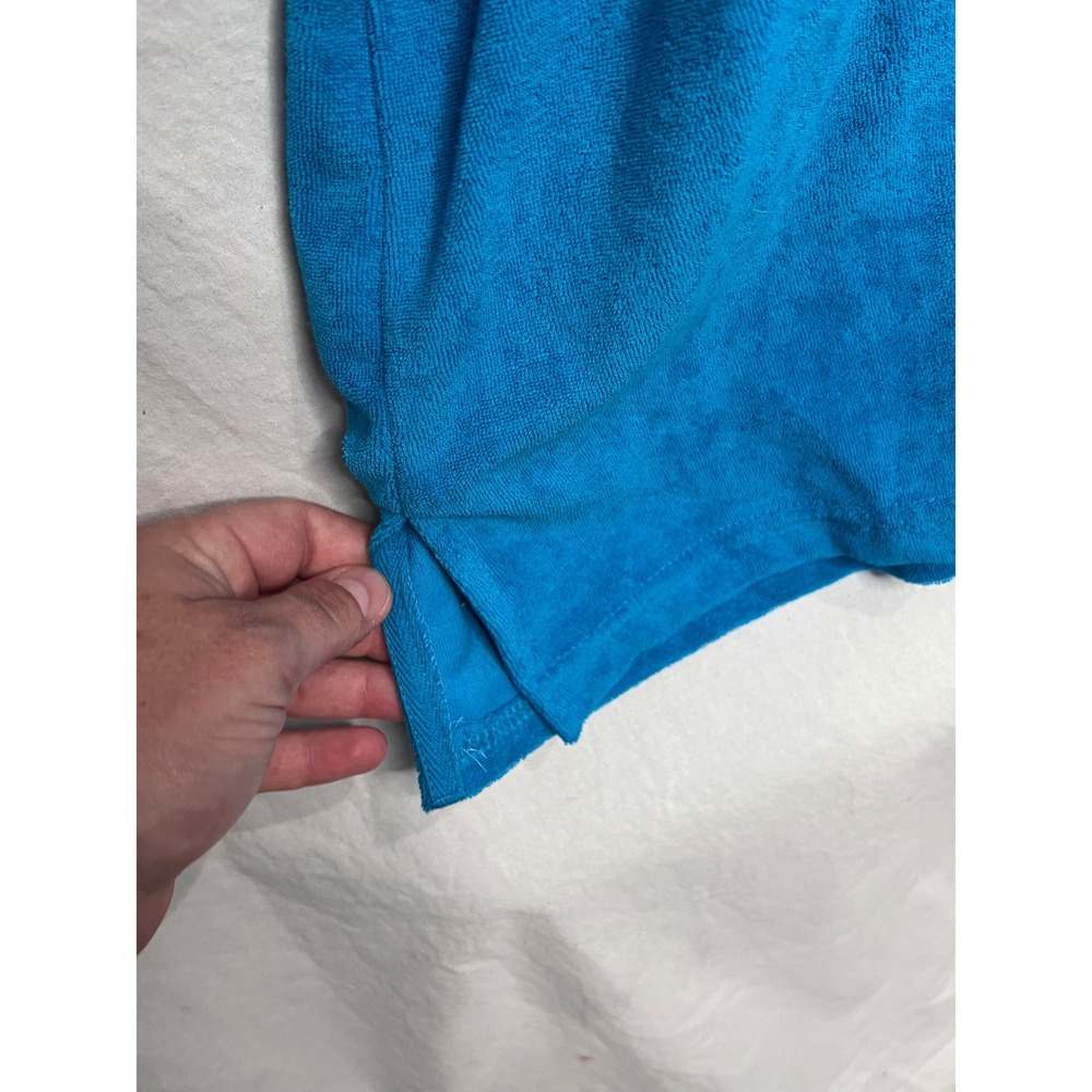 NWT Swimsuits For All Womens Blue Terry Cover Up Hoodie Zip Swim Cover Sz 38/40 - Picture 10 of 12